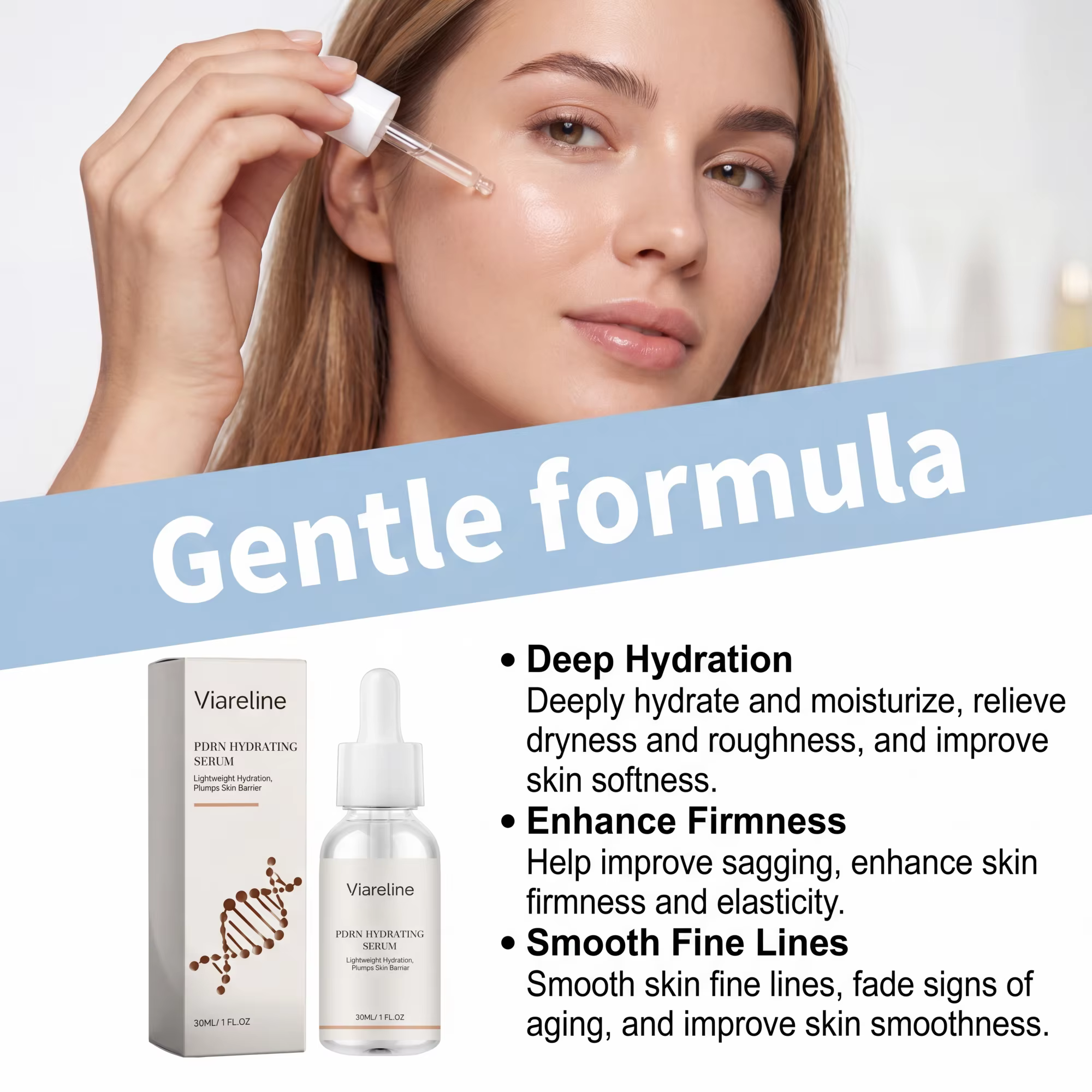 Sérum Hydratant Profond à l'Acide Hyaluronique : Hydratation Durable