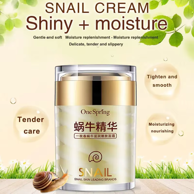 Crème visage escargot Resserre la texture de la peau et améliore la luminosité