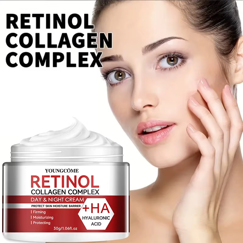 Crème hydratante de soin du visage au collagène au rétinol