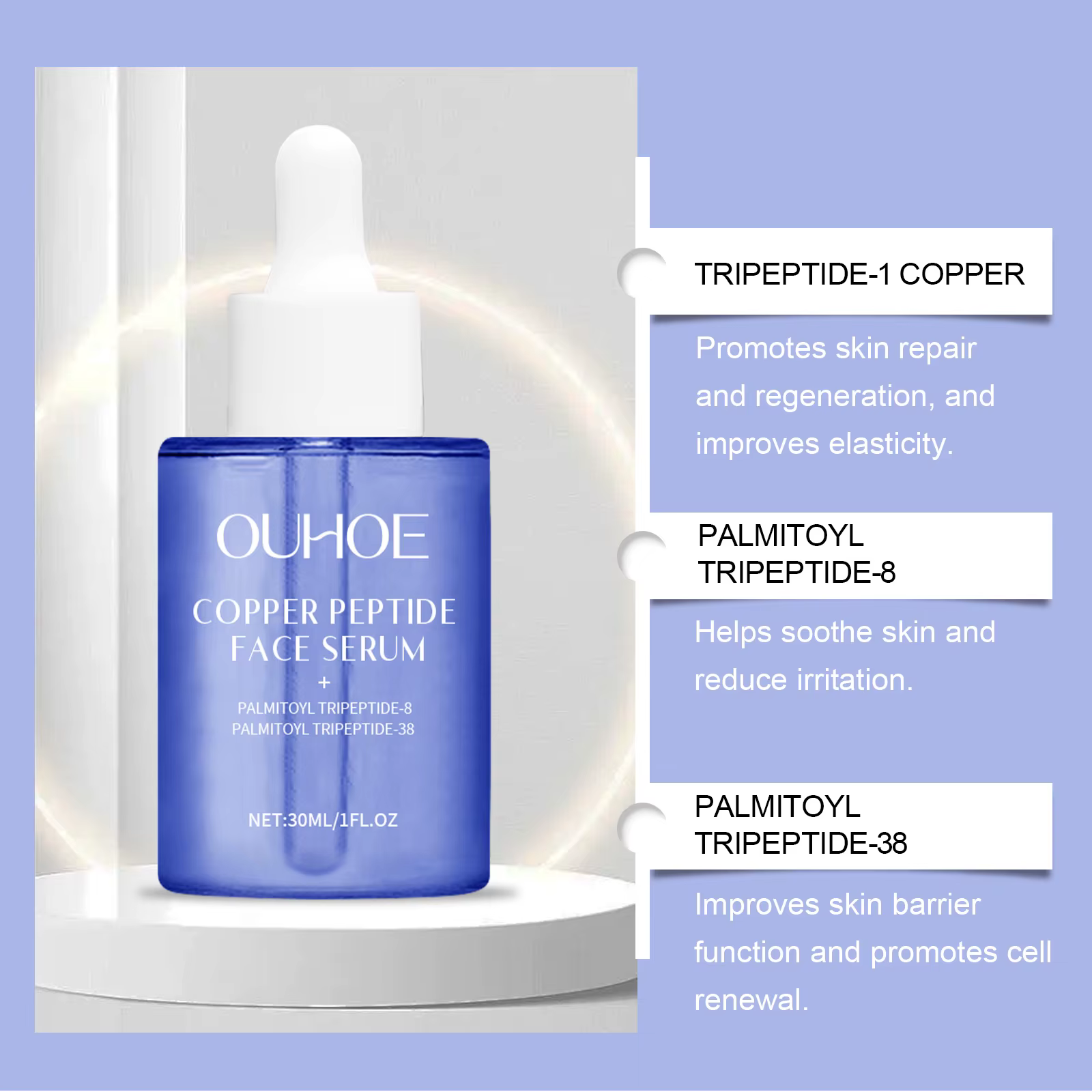 Sérum pour le visage au Peptide de cuivre