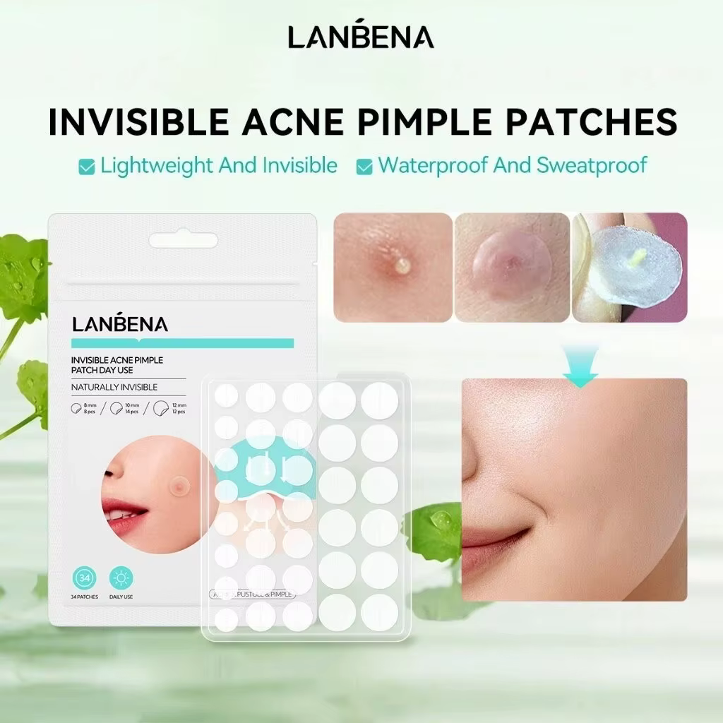 LANBENA Patchs anti-acné invisibles pour usage quotidien et nocturne