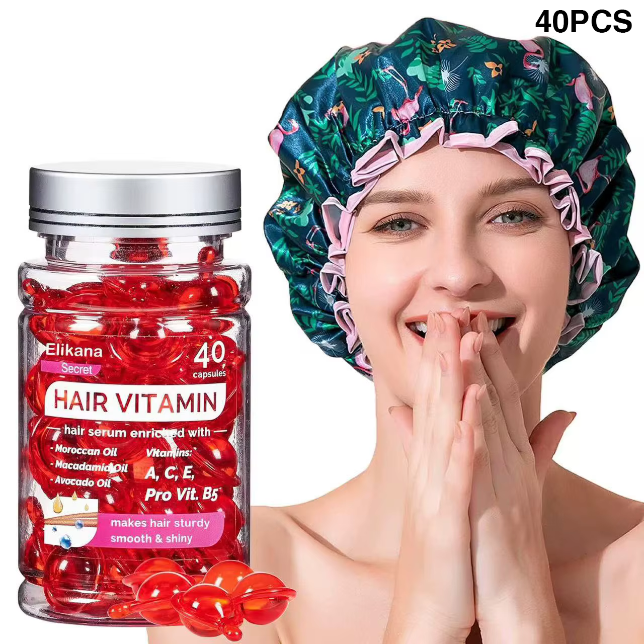 "Sérum capillaire à l'huile d'avocat et d'argan 80 pièces/40 pièces – Réparation