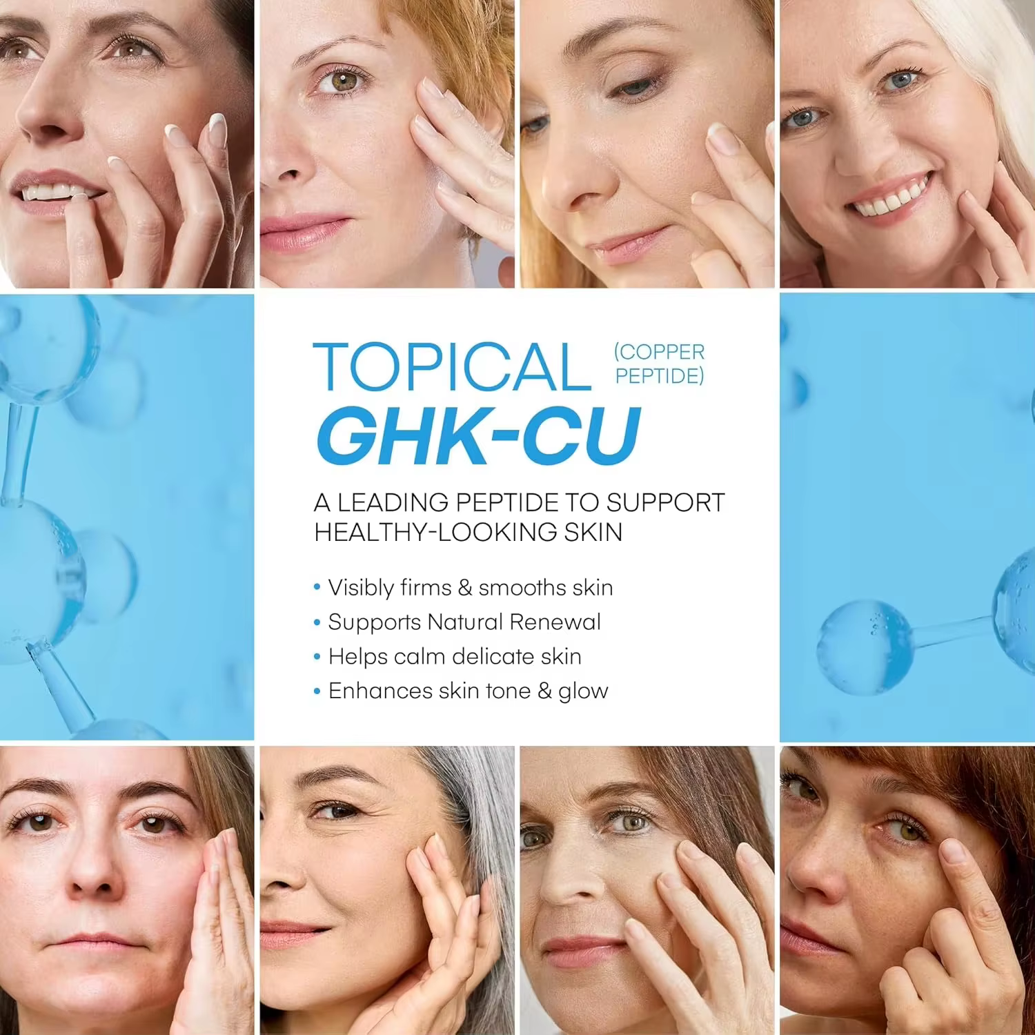 Baume bleu hydratant visage et corps au cuivre (GHK-Cu)