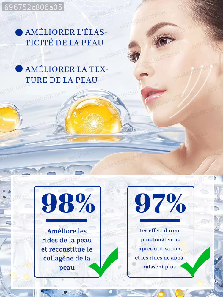 Aucune ridule, 20 ans de moins, ferme et éclatante. 30ml