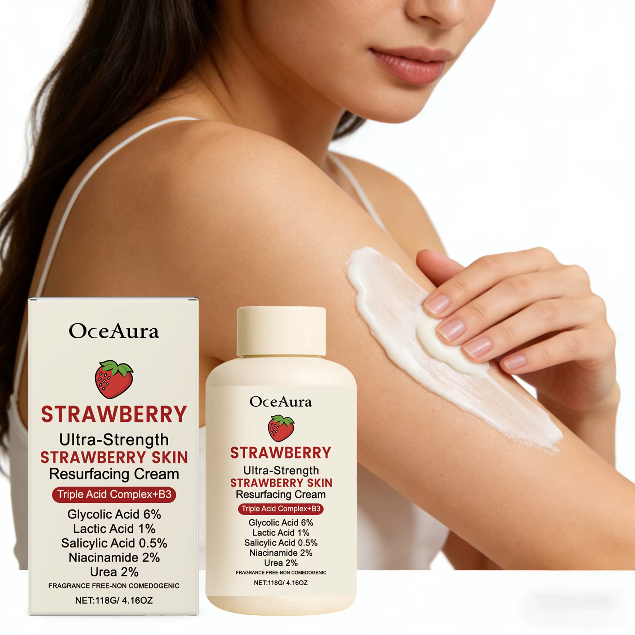 Crème corporelle à la fraise Oceaura