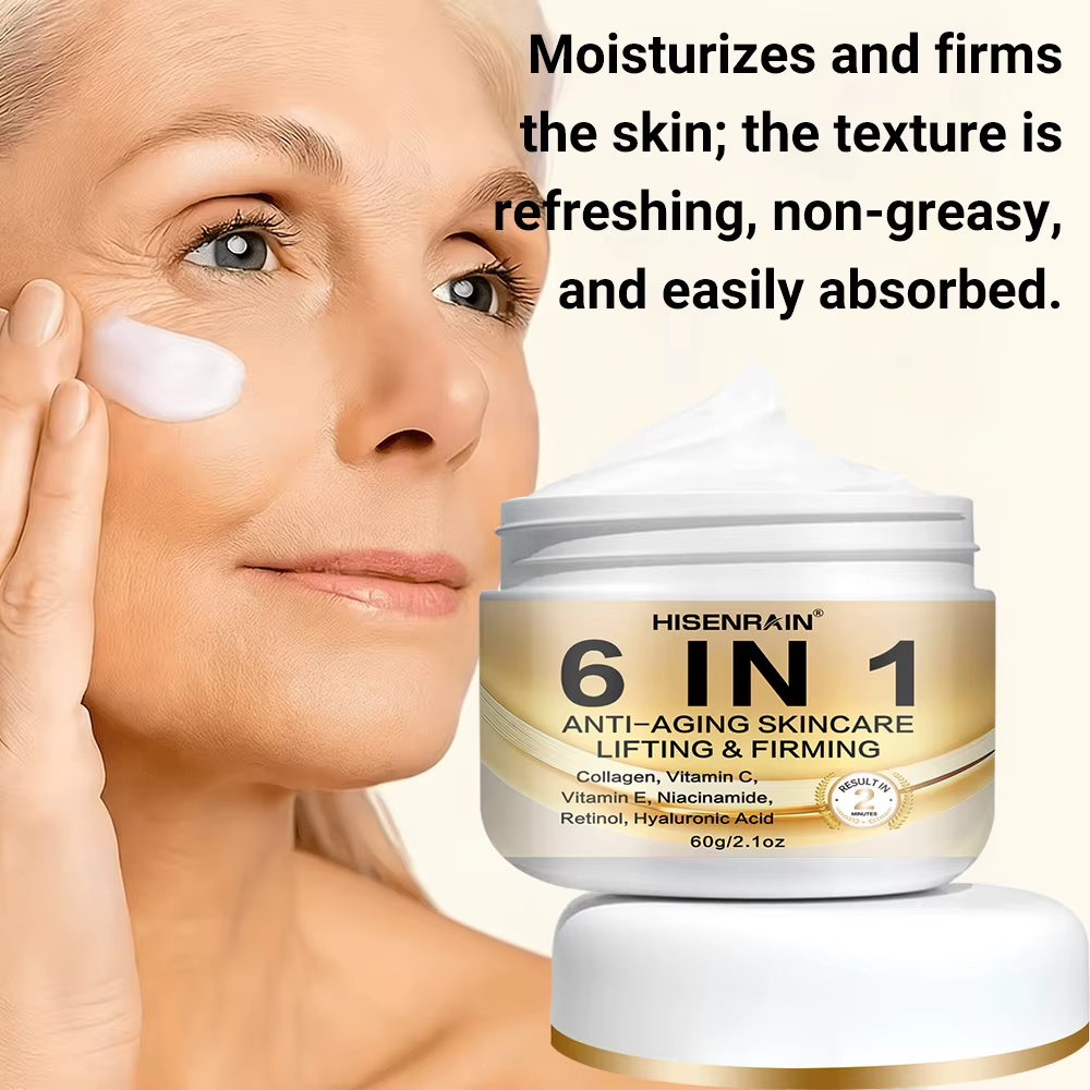 HISENRAIN Crème raffermissante anti-âge 6 en 1 – Crème anti-rides