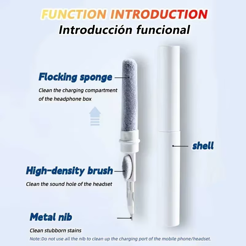 Kit de nettoyage pour Airpods Pro 1 2 3, outil de nettoyage multifonction avec brosse pour écouteurs sans fil, écouteurs Bluetooth