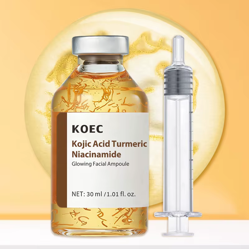 Sérum Ampoule Visage à l'Acide Kojique et au Curcuma avec Niacinamide – Essence Hydratante et Nourrissante en Profondeur