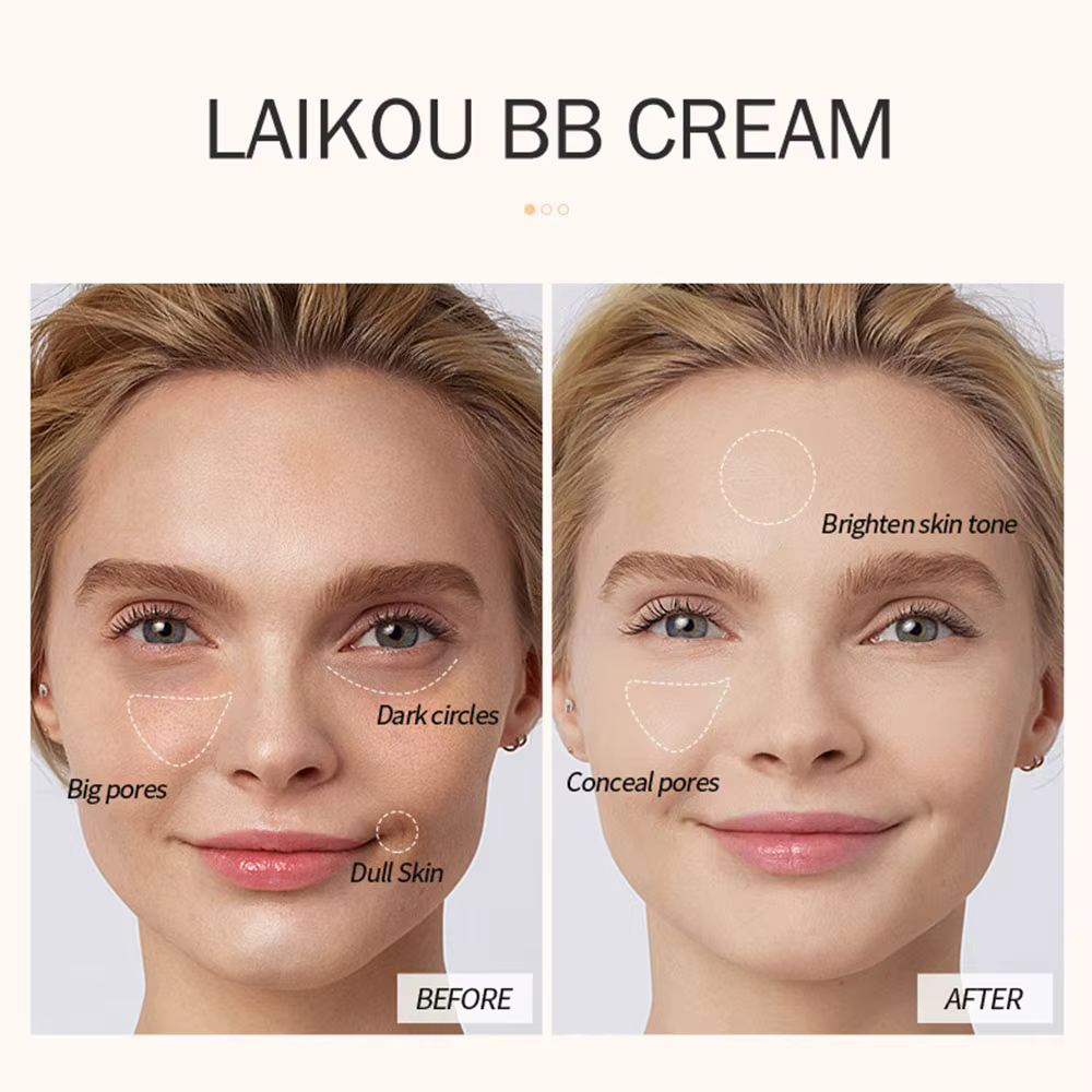 LAIKOU BB crème longue durée imperméable même le teint de la peau dissimuler les Pores couvrir les imperfections beauté visage maquillage 30ml