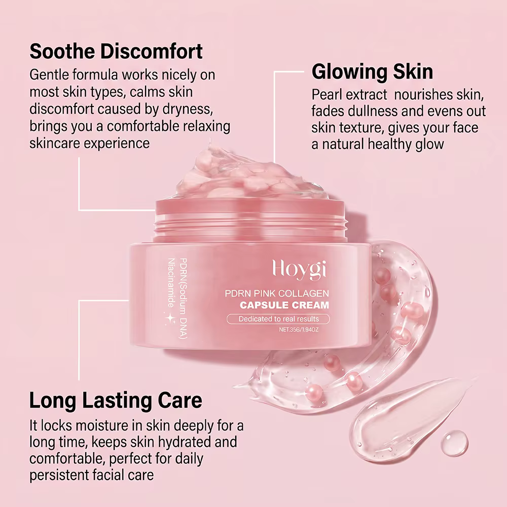 Crème en capsules de collagène hydratante