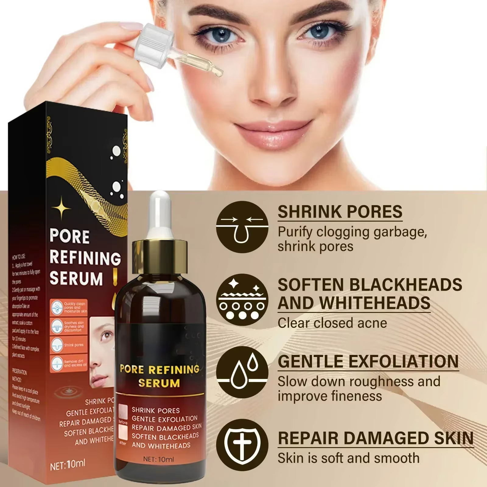 Sérum rétractable pour le visage