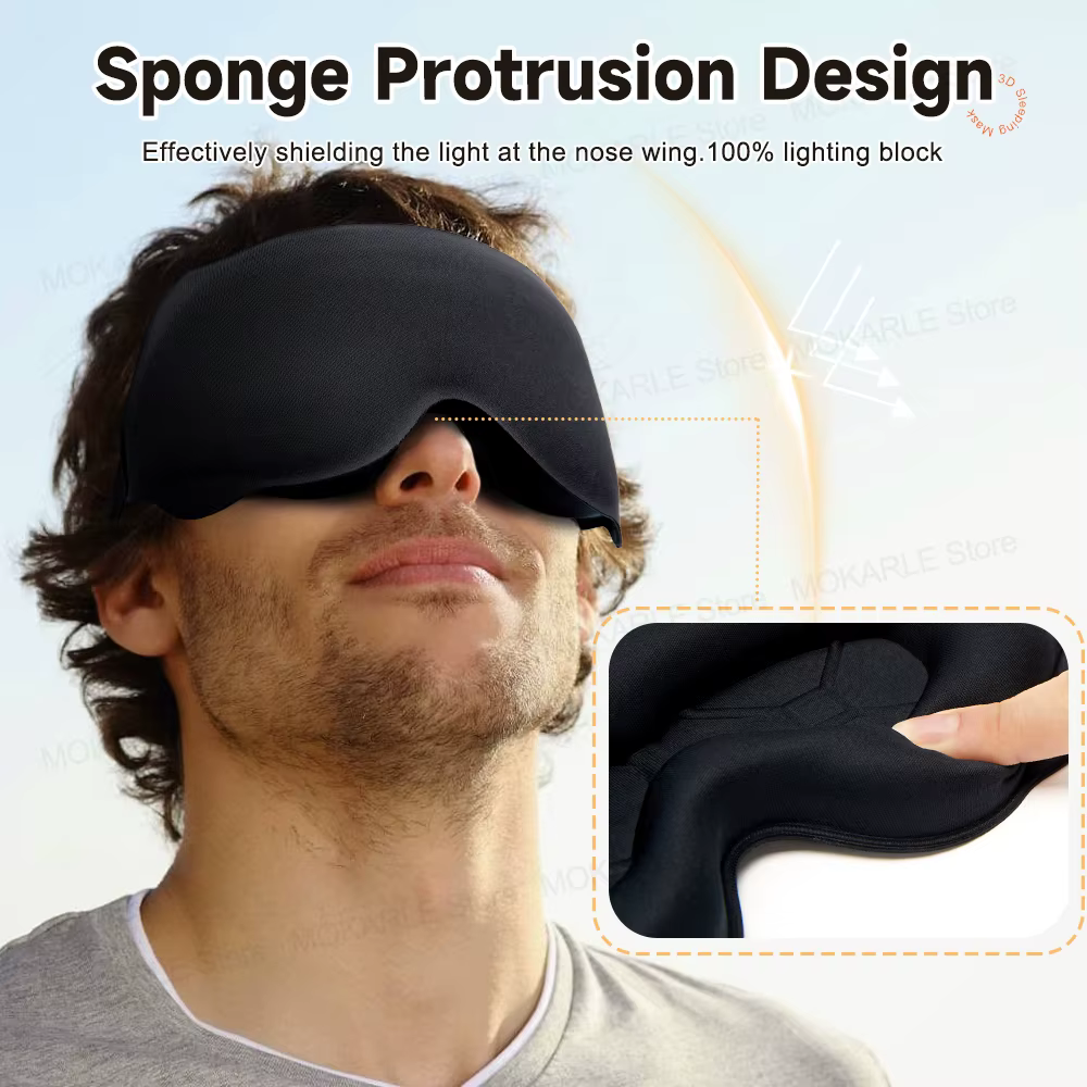 Masque de sommeil 3D bloquant la lumière