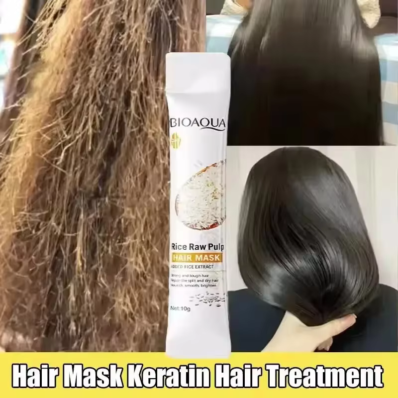 Masque capillaire magique à la kératine au riz