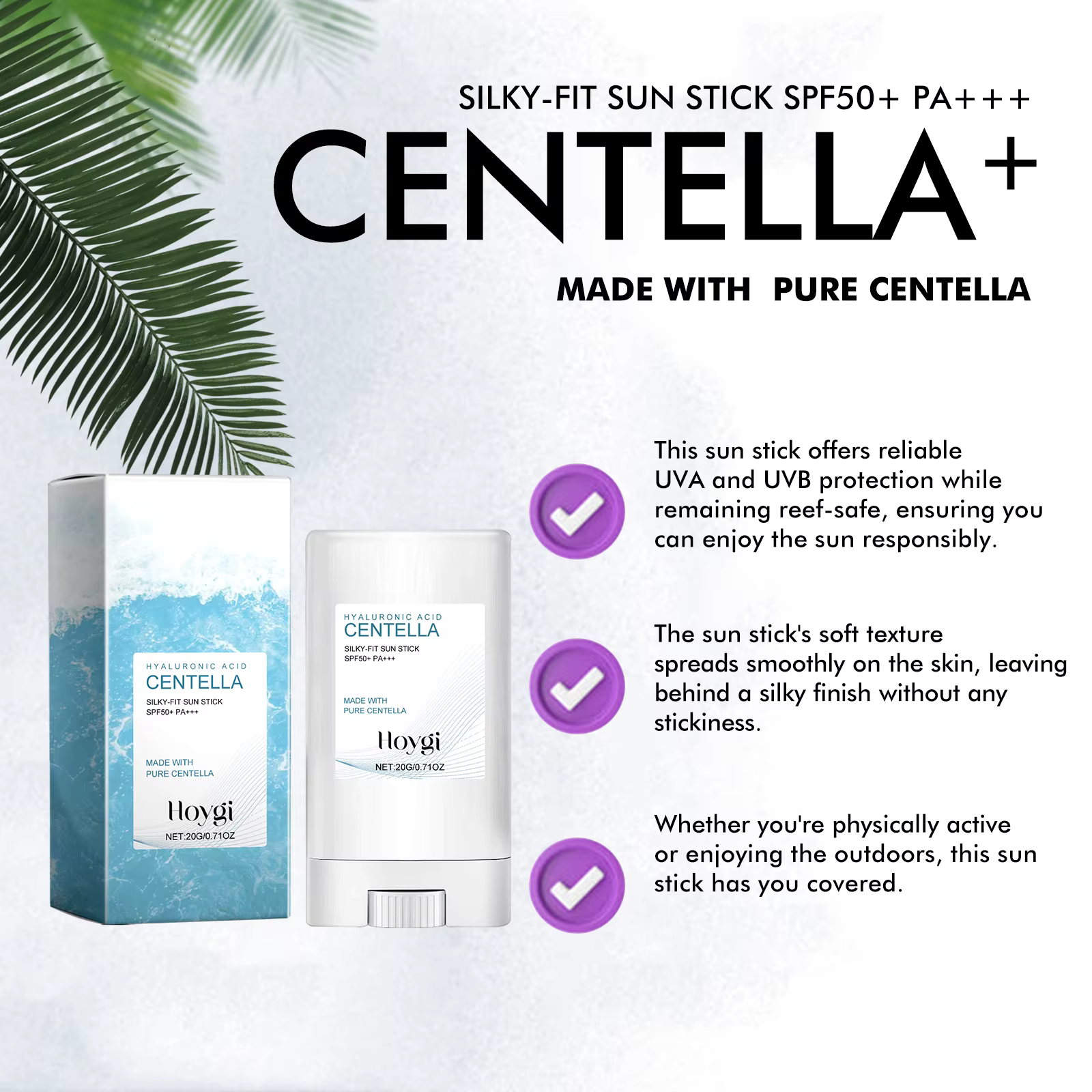 Stick solaire SPF46 – Acide hyaluronique hydratant