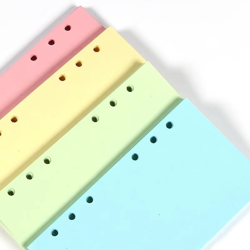 A5 A6 40 feuilles coloré feuilles mobiles cahier recharge spirale classeur Index papier Pages intérieures planificateur quotidien ligne grille Agenda blanc