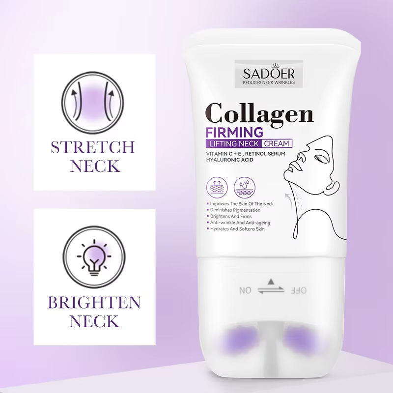 SADOER collagène raffermissant cou crème Lifting hydratant éclaircissant Message rouleau cou beauté