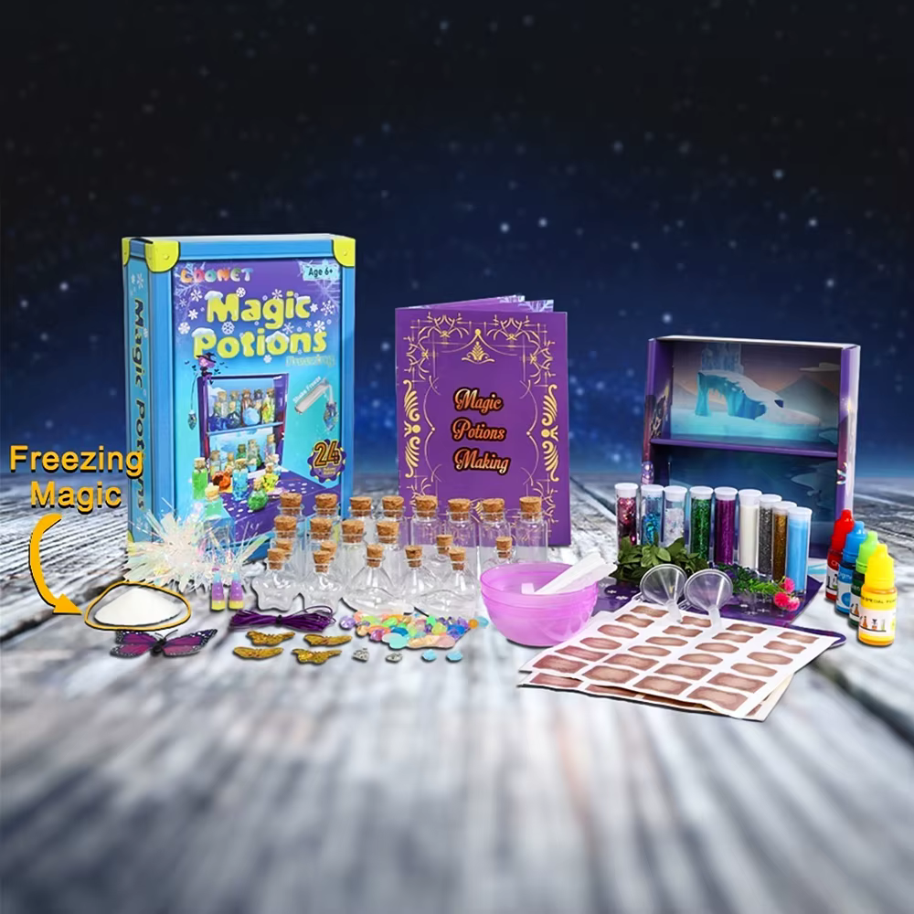Kit de potions magiques féeriques à faire soi-même pour enfants, ensemble de fabrication de potions, bouteilles de potion féerique, jouet artisanal, ensemble scientifique, Kits magiques (24 pièces)