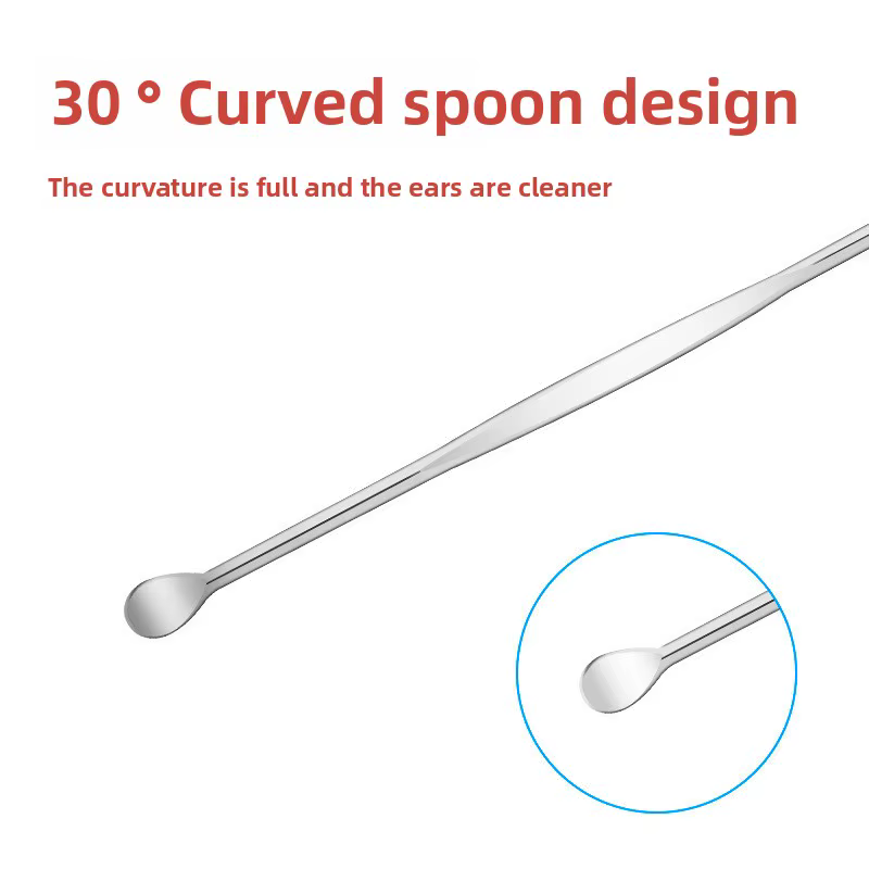 Kit de nettoyage de cire d'oreille à ressort en spirale, ensemble de 6 pièces de cure-oreille, outils de nettoyage d'oreille sûrs et hygiéniques pour la maison avec un Design confortable