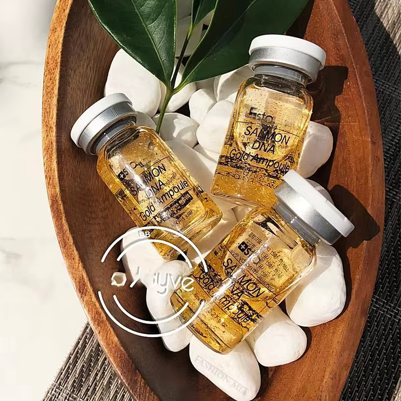 Kit Coréen 8ml d'Essence BB Crème Booster de Peau à l'ADN de Saumon et Or
