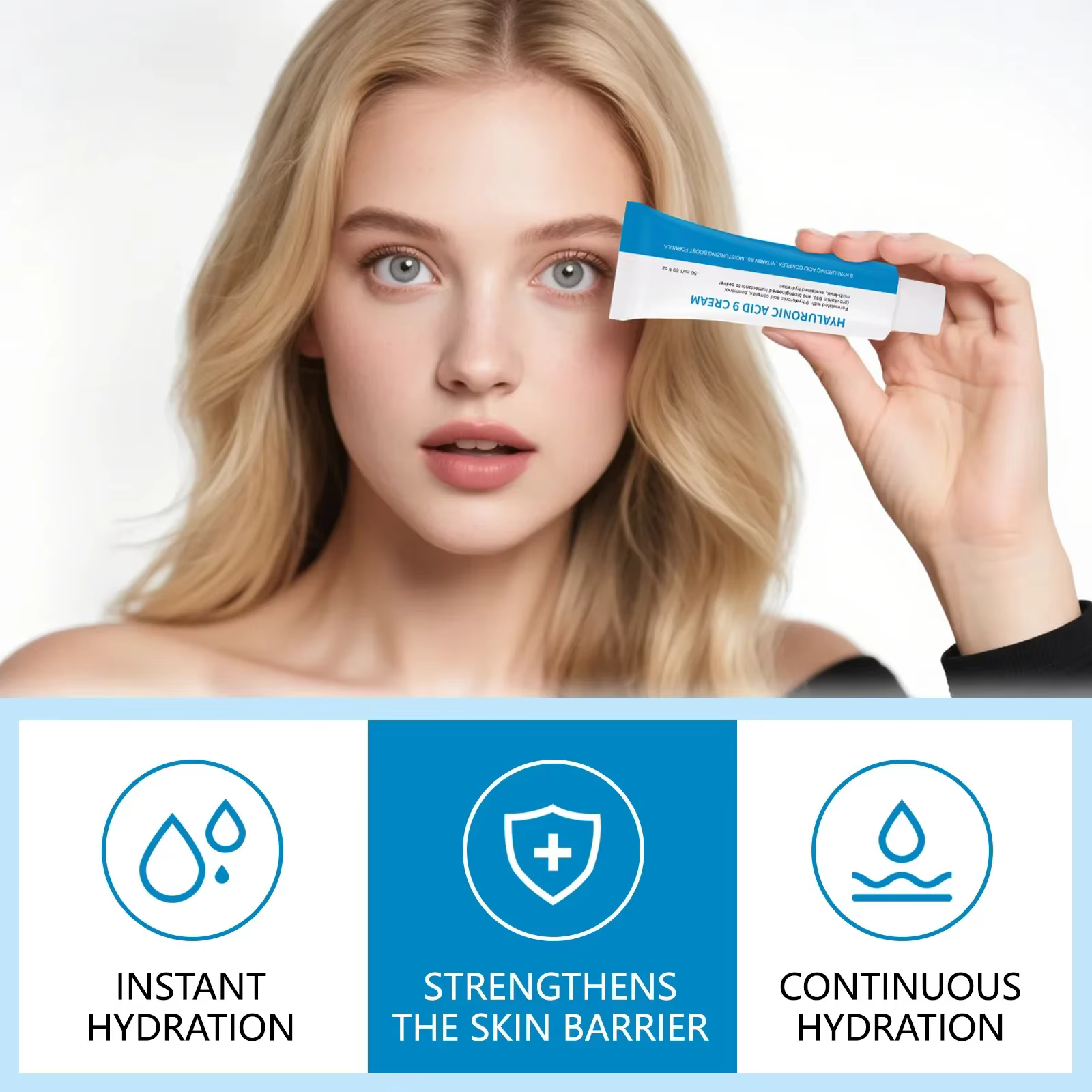 Acide hyaluronique 9 crème complexe vitamine B5 hydratation profonde Anti-âge apaise l'irritation accélère la barrière de guérison soin réparateur