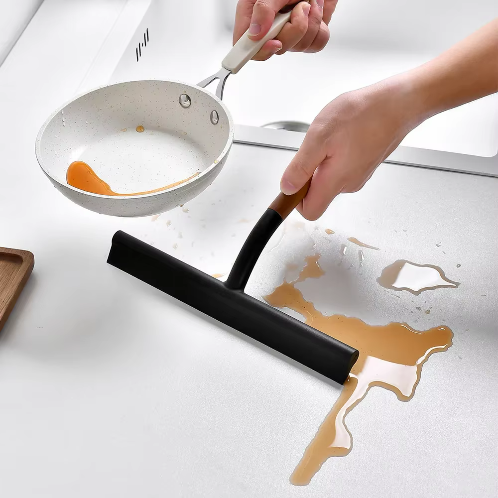 Petit essuie-glace polyvalent en Silicone pour salle de bains, grattage de lavage, outil de nettoyage de vitres de cuisine et de vitres domestiques