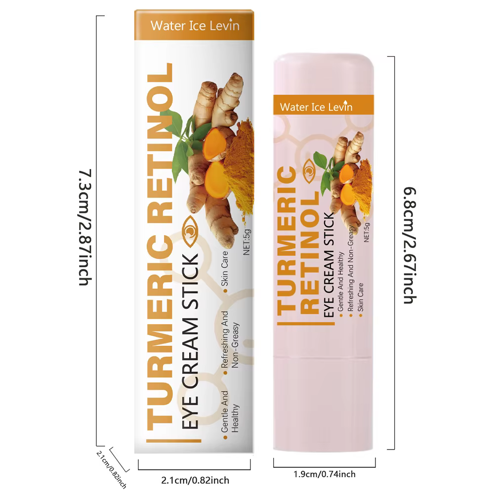 Le bâton de crème pour les yeux au curcuma nourrit la peau
