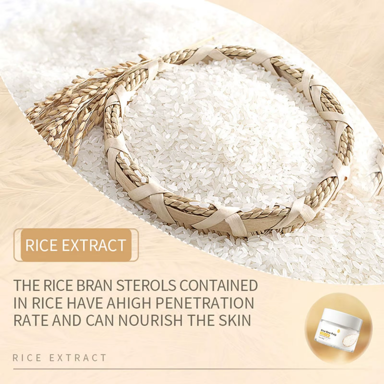 Crème de riz pour le visage