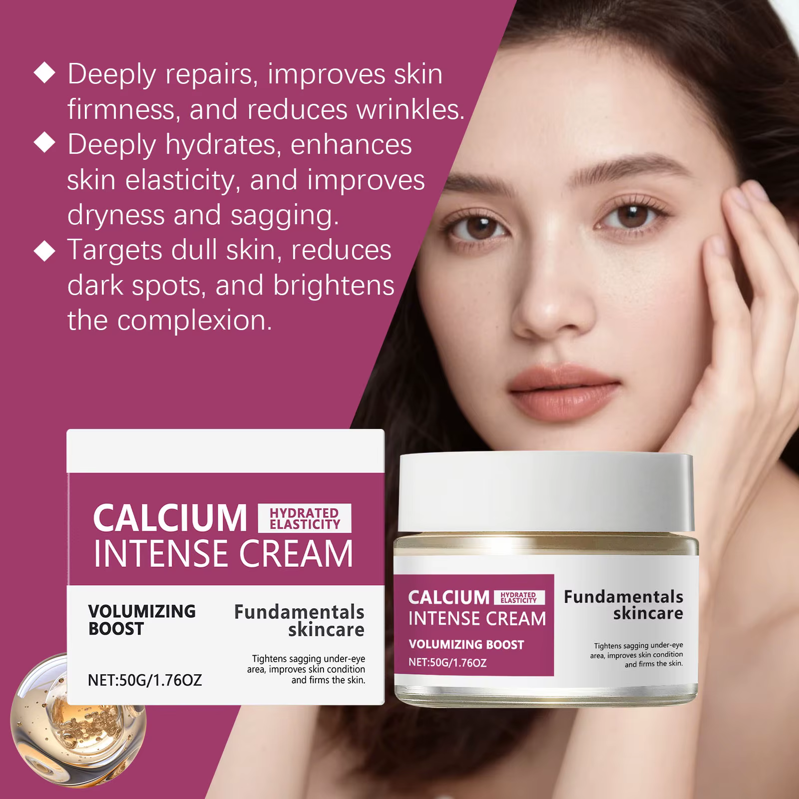 Crème intense au calcium pour raffermir la peau