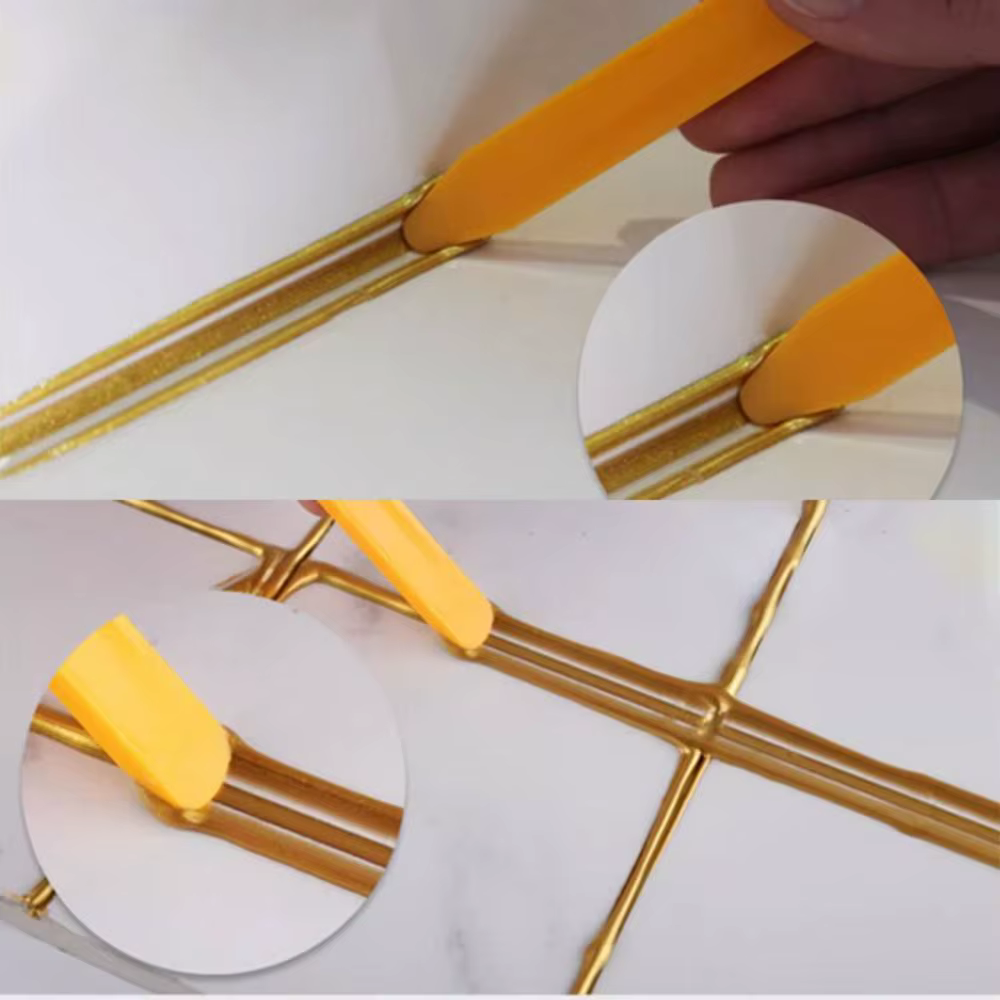 Dissolvant de coulis de bord en Silicone pour carreaux de céramique, calfeutrage lisse, grattoir d'angle en plastique, nettoyeur d'espace mural, outil de Construction de couture