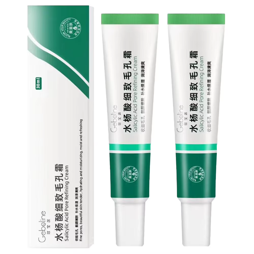 Crème Réductrice de Pores à l'Acide Salicylique 30ml, Formule Hydratante et Nourrissante pour un Soin Quotidien Doux de la Peau