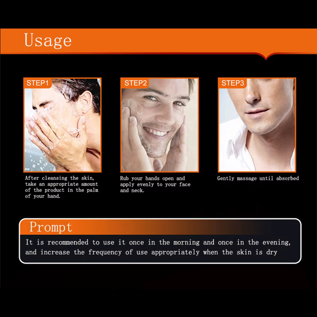 Crème hydratante pour le visage pour homme