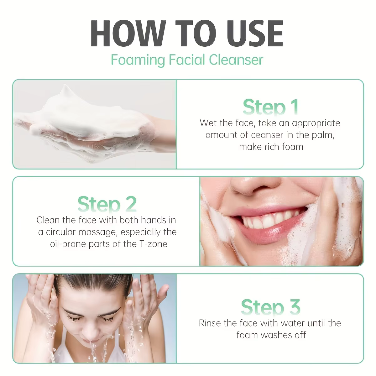 Niacinamide nettoyant pour le visage nettoyage acné contrôle de l'huile dissolvant de points noirs rétrécissement des Pores supprimer la graisse soins de la peau