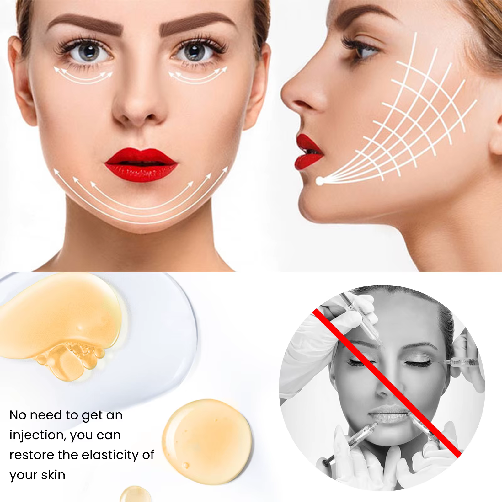Ginseng visage Essence Anti-âge décoloration ridules rides dissolvant resserrement éclaircissant hydratant acide hyaluronique sérum