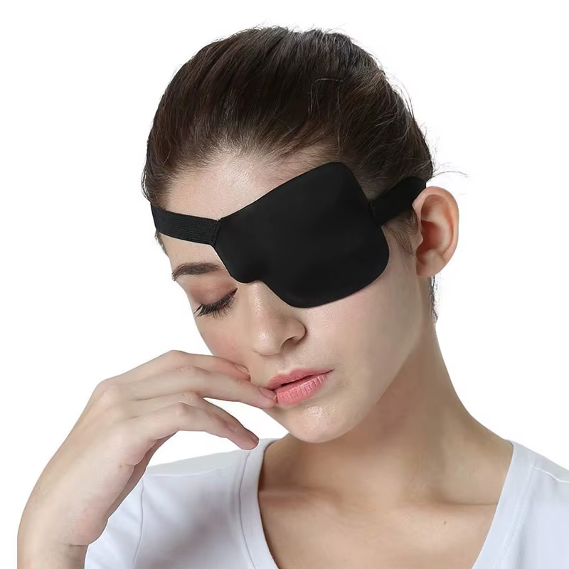 Patch oculaire unique noir gauche et droit