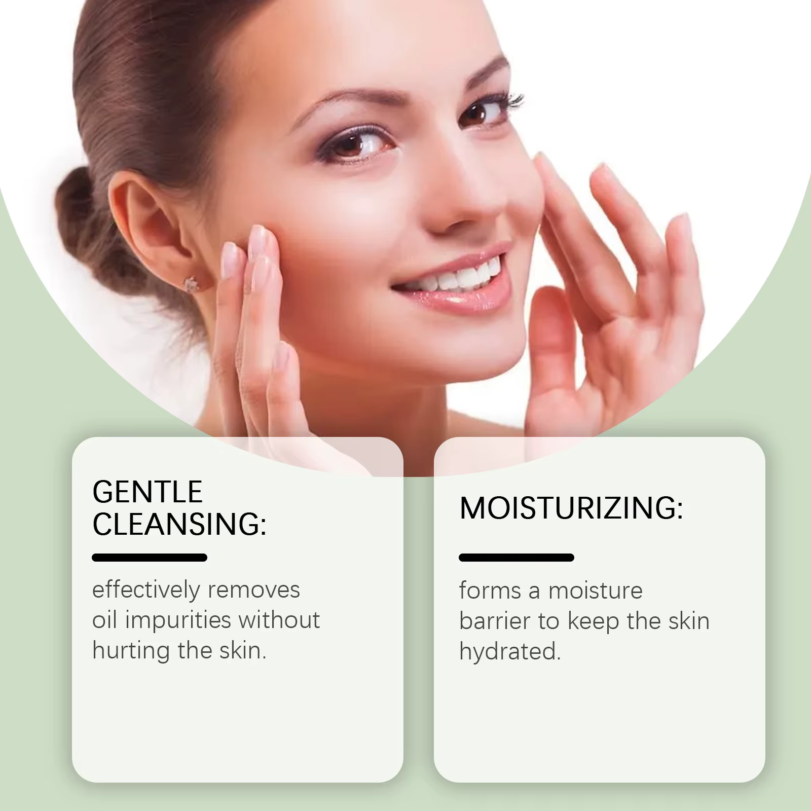 Hoygi Gel nettoyant pour le visage à l'acide hyaluronique nettoyage en profondeur des pores hydratant démaquillant sans séchage pour peaux sensibles 100 ml