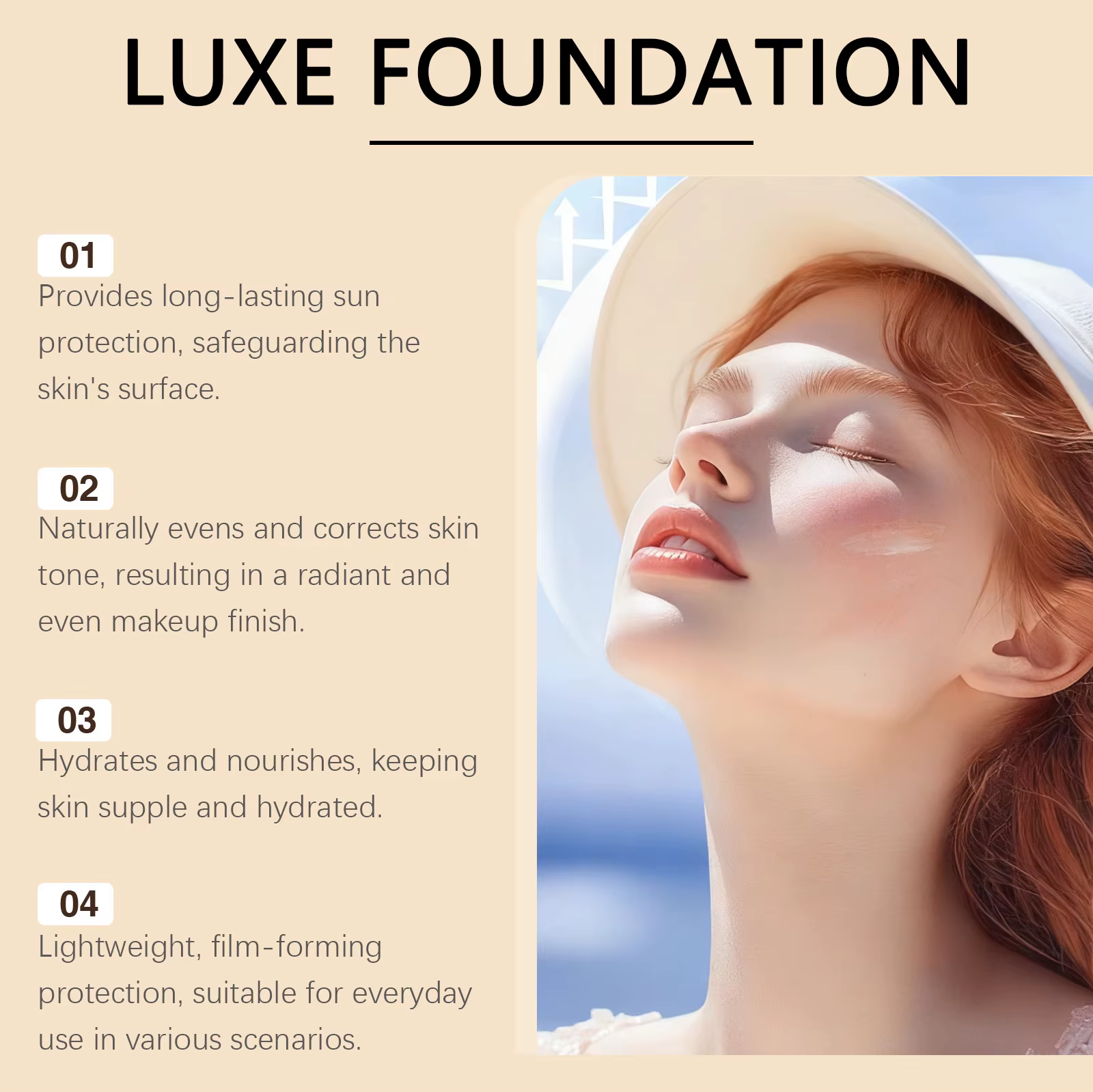Fond de teint changeant de couleur SPF 50, couvrance naturelle, fond de teint liquide ajustable, léger, longue tenue, base de maquillage pour tous les types de peau