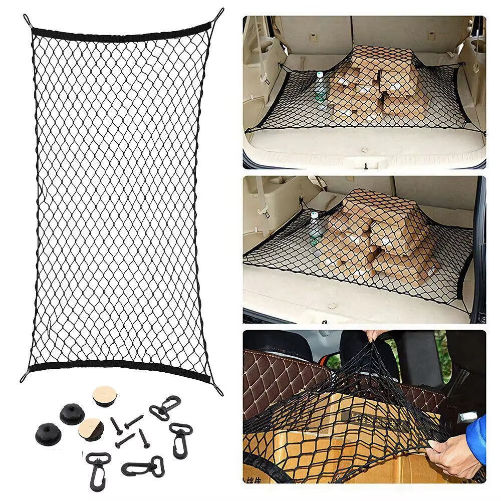 Grand filet de chargement universel pour voiture, maille élastique en Nylon pour bagages, stockage de marchandises, filet bien rangé pour Van SUV camion, poche réseau en maille