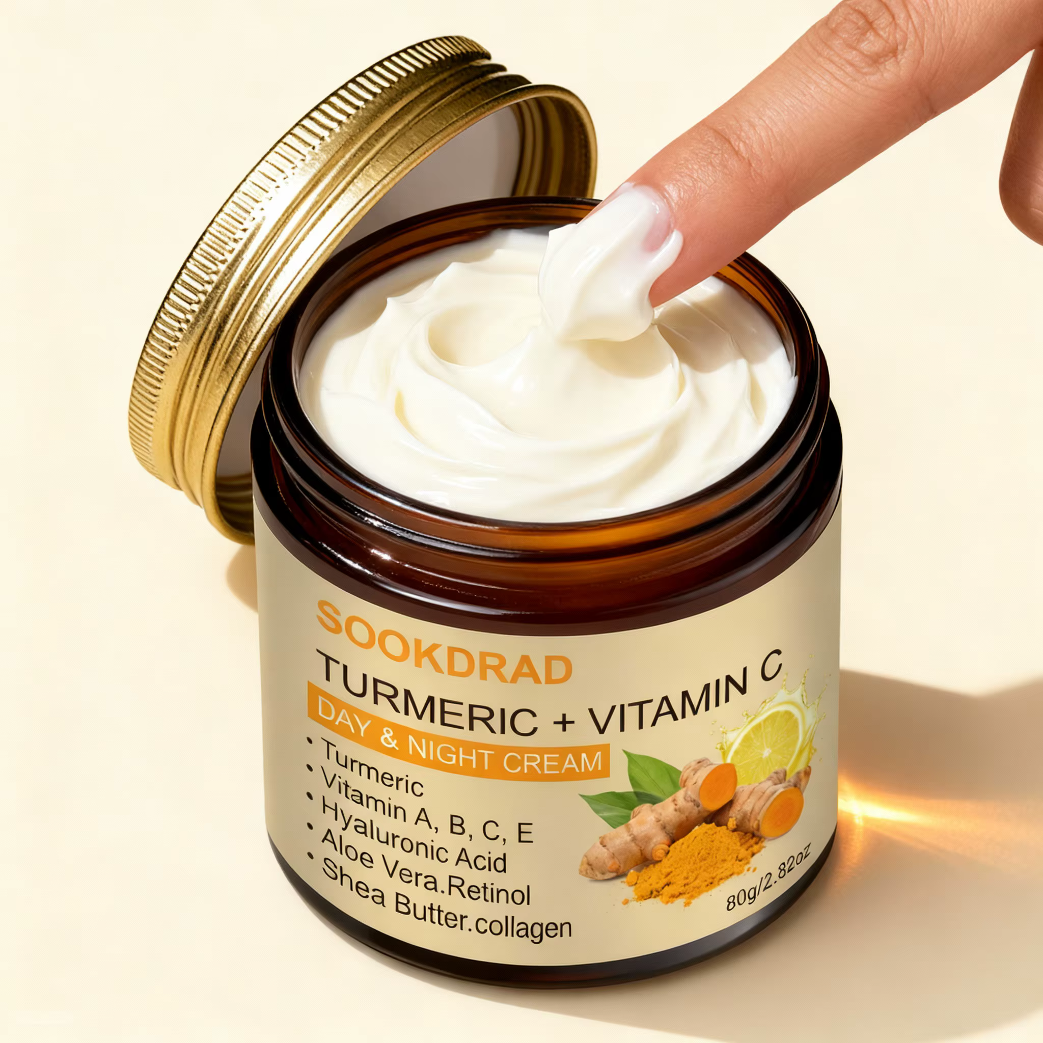 Crème de jour et de nuit au curcuma + vitamine C