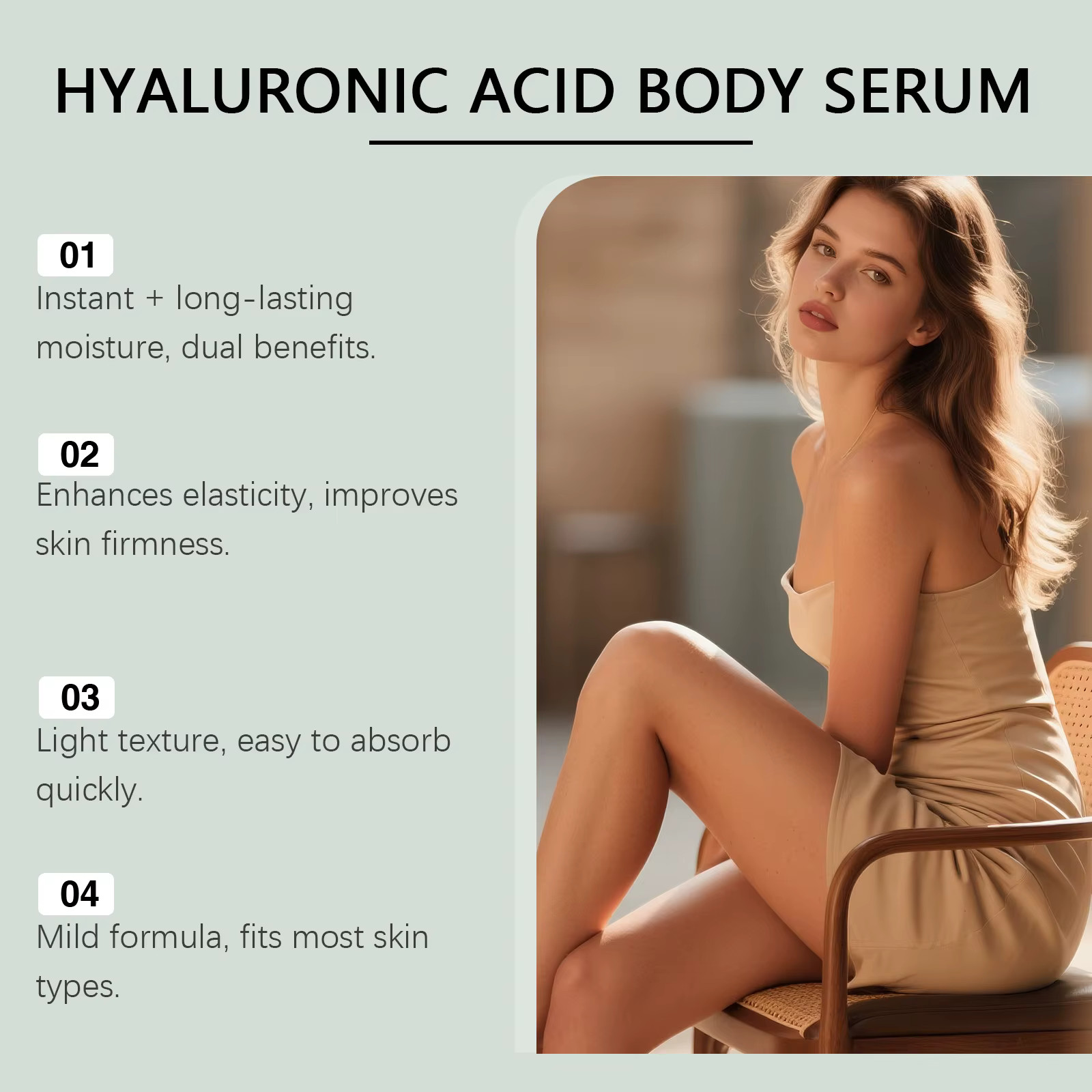 Sérum corporel à l'acide hyaluronique