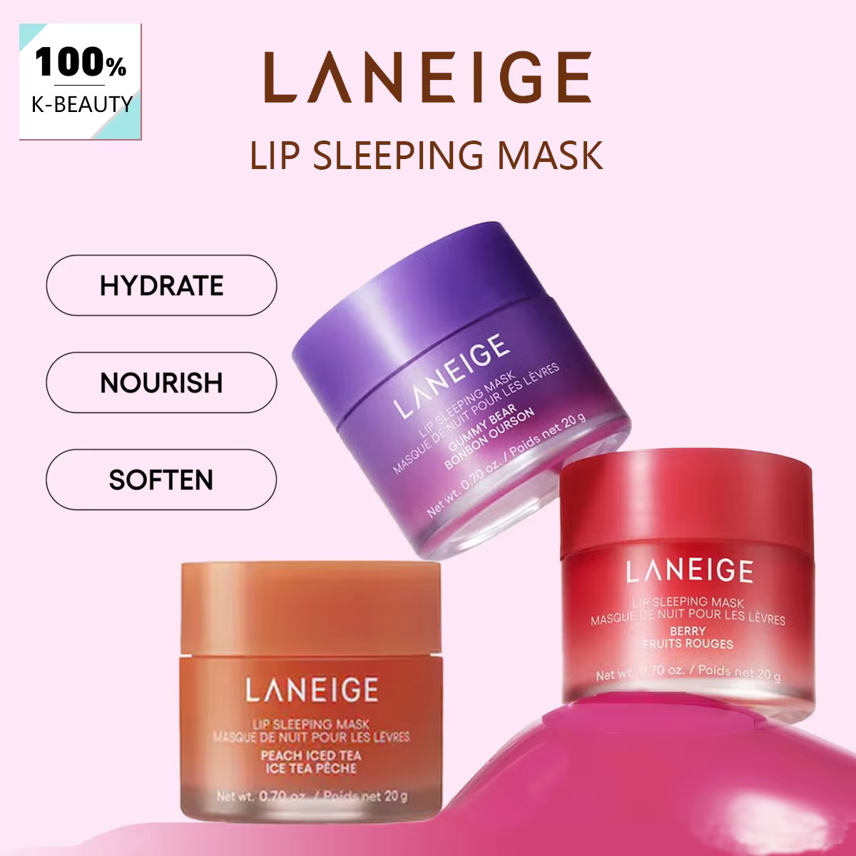 Masque de nuit pour les lèvres Laneige 20g