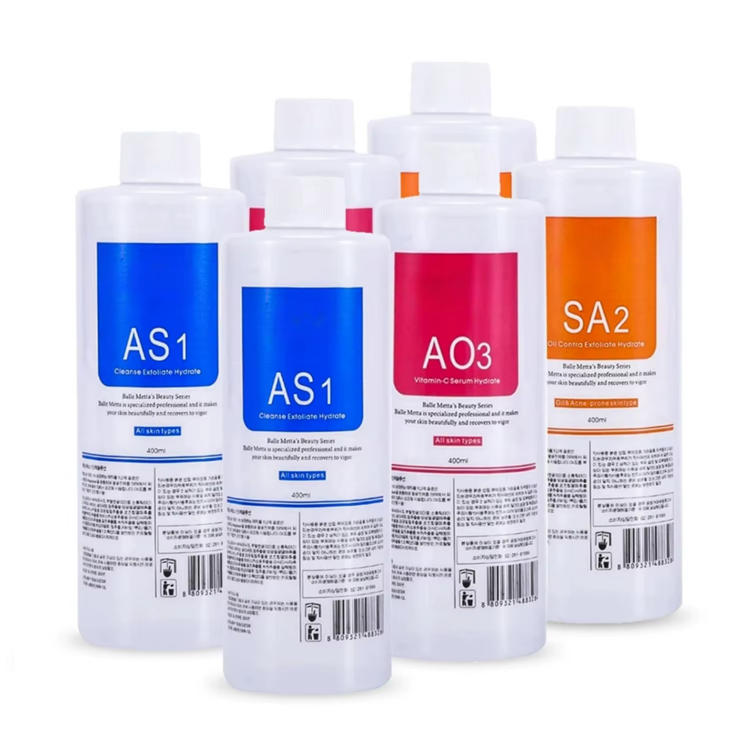 Solution hydratante AS1 SA2 AO3 pour Machine faciale à hydrogène et oxygène