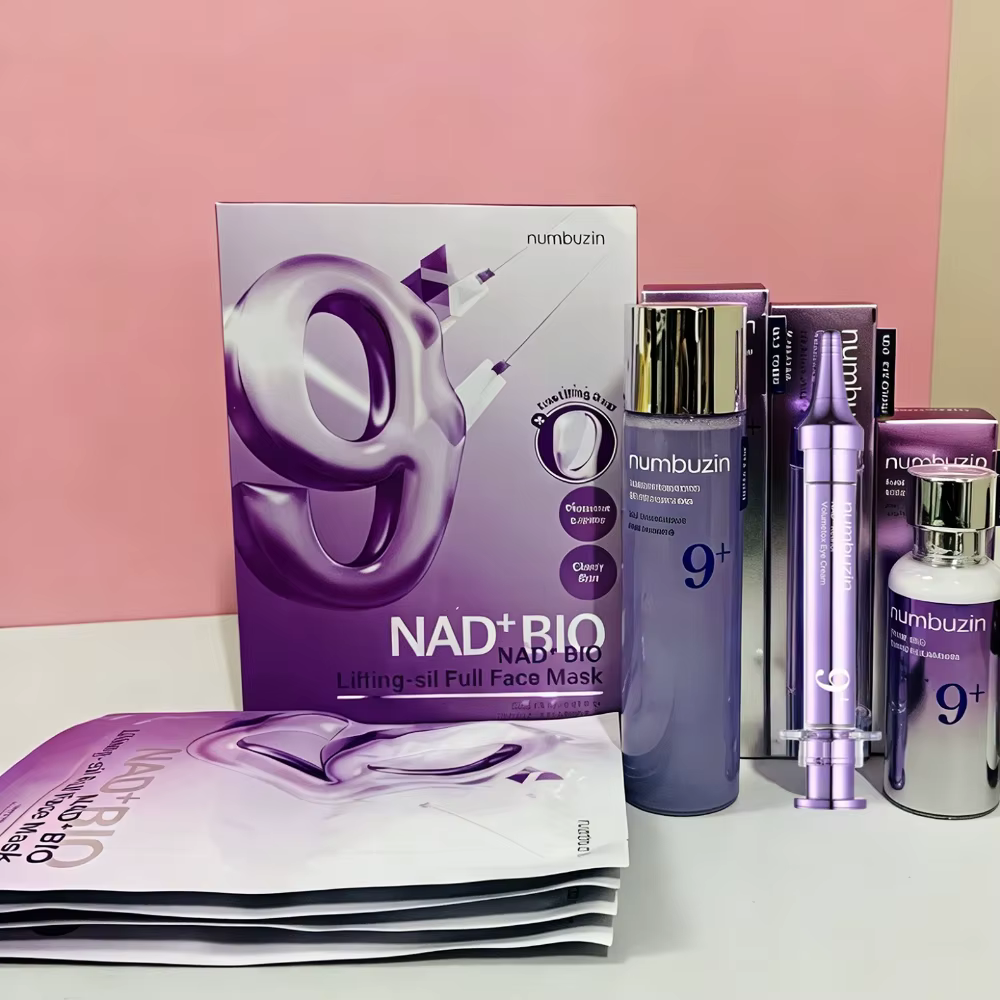 Ensemble de soins de la peau Numbuzin NO.9 NAD+ BIO de Corée - Masque facial complet Lifting-sil