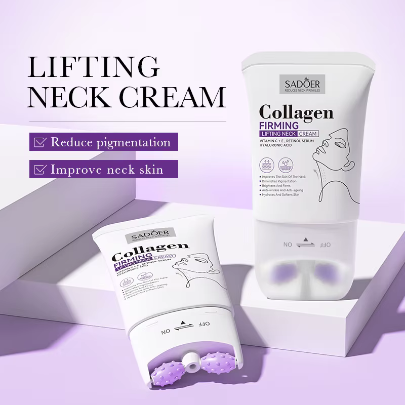 SADOER collagène raffermissant cou crème Lifting hydratant éclaircissant Message rouleau cou beauté