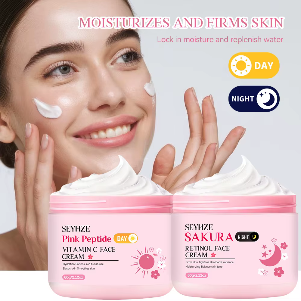 Crème de jour et de nuit SEYHZE Sakura riche en rétinol + vitamine C/E