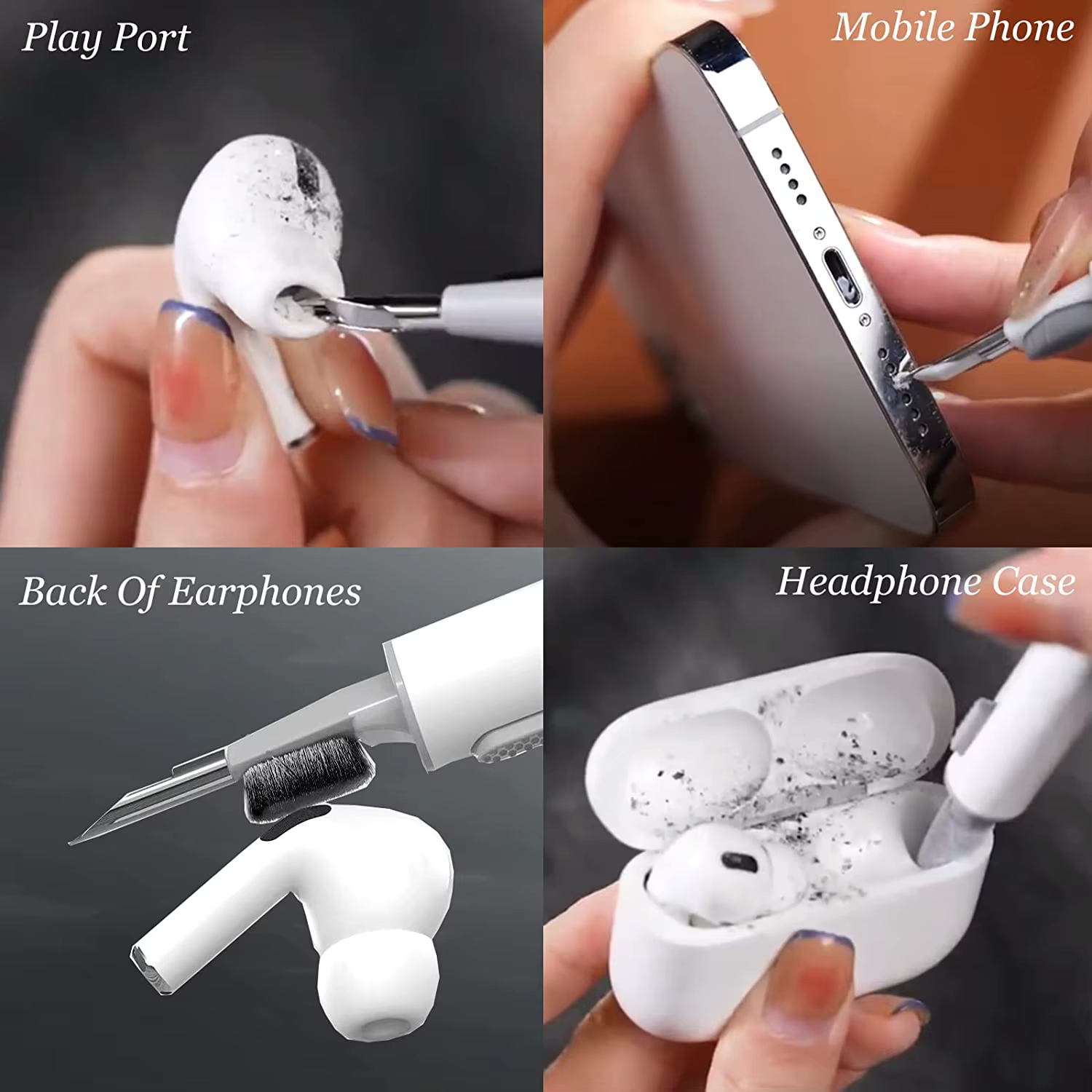 Pour Kit de nettoyage pour Airpods Pro 3 2 1 écouteurs Bluetooth stylo de nettoyage brosse écouteurs étui outils de nettoyage Air PodsXiaomi Airdots
