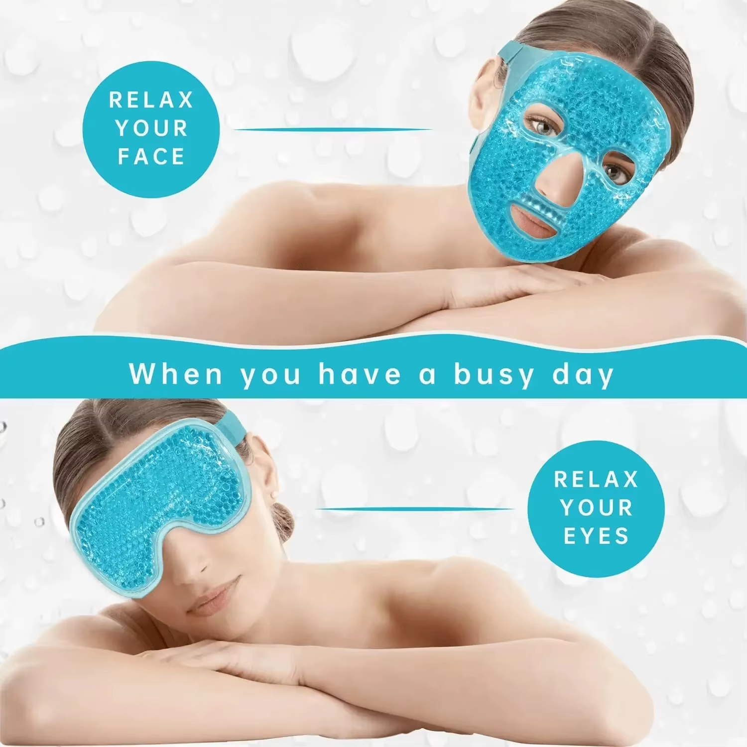 Masque Gel Rafraîchissant pour le Visage et les Yeux