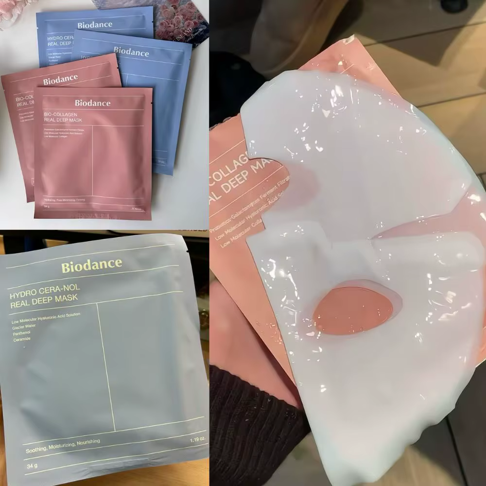 Masque en gel bio-collagène coréen hydratant