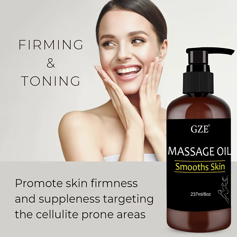GZE corps lisse peau huile de Massage infusée de collagène et cellule de tige raffermissement