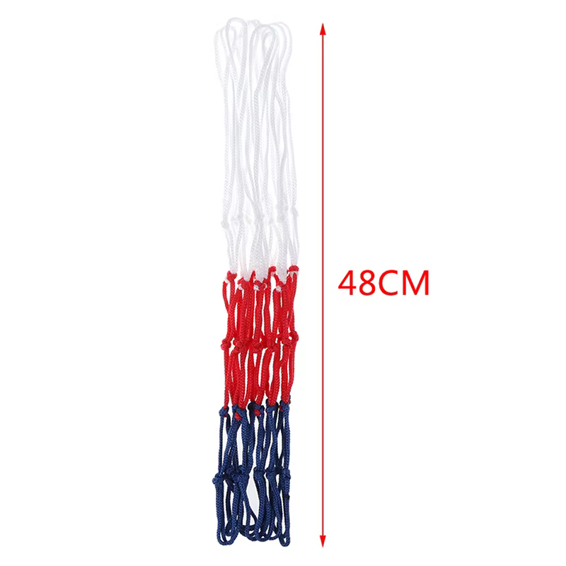 Filet de basket-ball Standard en Nylon Durable, fil épais, trois couleurs, filet de basket-ball universel de remplacement en maille