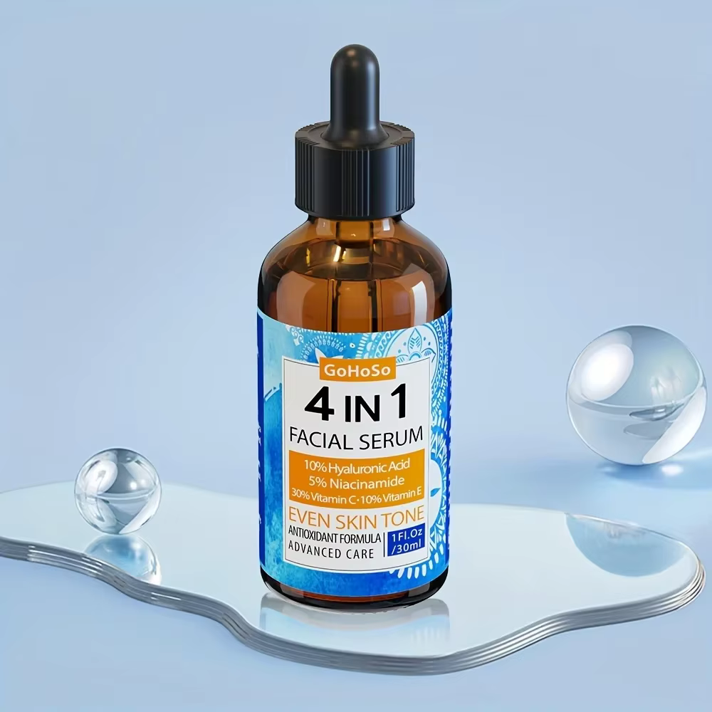 ENVISHA 4 en 1 sérum de soin de la peau du visage acide hyaluronique Niacinamide vitamine Anti-âge Anti-rides hydratant en profondeur raffermissant